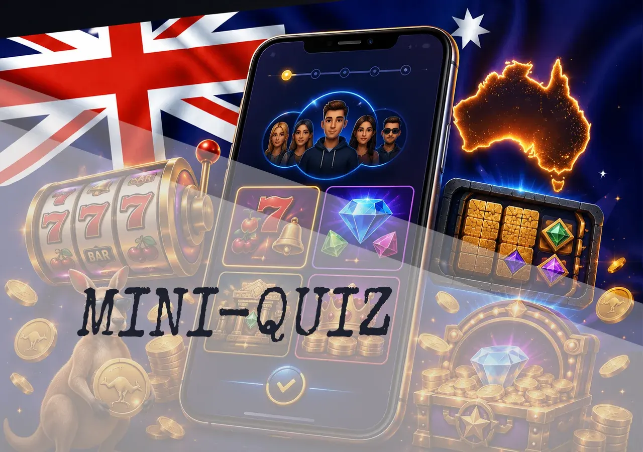 Interactive quiz for choosing the right pokie type by playing style and risk level
