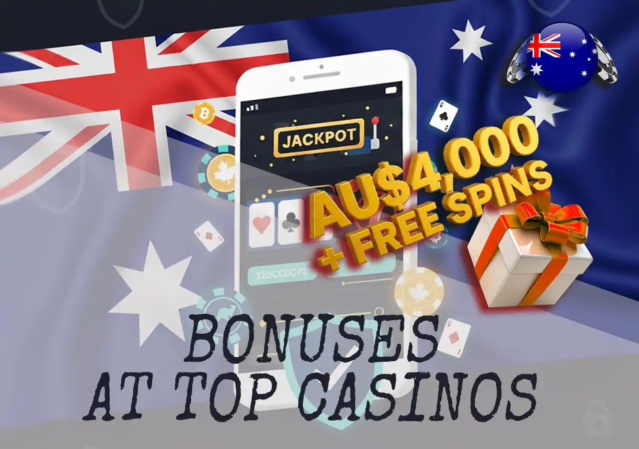 Welcome bonus packages and promotions at top-rated Aussie online casinos.